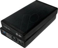 LOGILINK UA0284 - externes 3.5'' SATA HDD Geh&auml;use, USB 3.0, Aluminium, schwarz