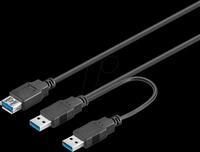 GOOBAY 95749 - USB 5 Gb/s Dual Power SuperSpeed Kabel, Schwarz