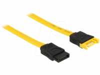 DELOCK 82856 - Kabel SATA 6 Gb/s Stecker>Buchse 100 cm gelb