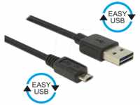 DELOCK 83845 - USB 2.0 Kabel, EASY A Stecker auf Micro-B Stecker, 0,5 m