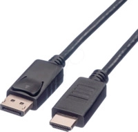ROLINE 11045779 - Displayport 1.1 Kabel, DP-HDMI, 1080p 60Hz, 1,5 m
