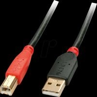LINDY 42761 - Aktives USB 2.0-Kabel, A-Stecker > B-Stecker, 10 m