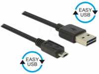 DELOCK 83850 - USB 2.0 Kabel, EASY A Stecker auf Micro B Stecker, 2 m