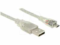 DELOCK 83897 - USB 2.0 Kabel, A Stecker auf Micro B Stecker, 0,5 m