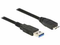 DELOCK 85073 - USB 3.0 Kabel, A Stecker auf Micro B Stecker, 1,5 m