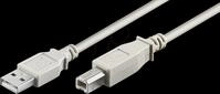GOOBAY 68714 - USB 2.0 Hi-Speed Kabel, A-Stecker > B-Stecker 5,0 m grau
