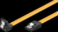 GOOBAY 93947 - Kabel SATA 6 Gb/s St. > 90&deg; SATA St. 10 cm gelb