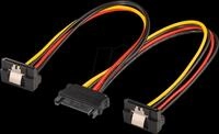 GOOBAY 95115 - SATA Strom Buchse > 2x 90&deg; SATA Strom Stecker