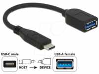 DELOCK 65684 - USB 3.1 Kabel, C Stecker auf A Buchse, 10 cm