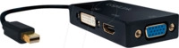 LOGILINK CV0110 - DisplayPort Adapter, Mini DP auf VGA / HDMI / DVI