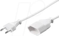 EURO-VL 3M WS - Verl&auml;ngerung Eurostecker/-kupplung, 3m weiss
