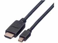 ROLINE 11045789 - Mini DisplayPort 1.1 auf HDMI A Stecker, 1080p 60Hz, 1,5 m