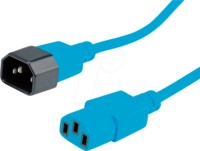 NKKV 200 BL - Netzkabelverl&auml;ngerung, C14, 1,8 m, blau, C13