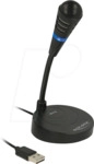 DELOCK 65868 - Mikrofon, USB, Standfu&szlig;, Touch-Mute Taste