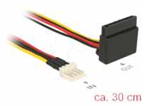 DELOCK 85511 - Kabel Power SATA 15 Pin Latchtype oben gewinkelt > Floppy 4 Pin
