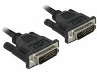 DELOCK 84369 - DVI Monitor Kabel DVI 24+1 Stecker, Dual Link, 0,5 m