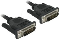 DELOCK 84369 - DVI Monitor Kabel DVI 24+1 Stecker, Dual Link, 0,5 m
