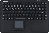 KEYSONIC 28037, KEYSONIC 28037 - Tastatur, USB, Silikon, IP68, Touchpad, schwarz