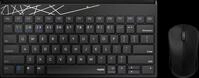 RAPOO 8000M SW - Tastatur-/Maus-Kombination, Bluetooth/Funk, schwarz, DE