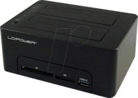 LC-DOCK-U3-CR - Dockingstation 2x 2,5''/3,5'' SATA, USB 3.0-Hub, CF/SD