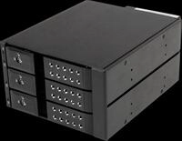 ST HSB3SATSASBA - 3x 3,5'' tr&auml;gerloser Hot Swap SATA Wechselrahmen