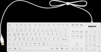 KEYSONIC 28063 - Tastatur, USB, Silikon, IP68, wei&szlig;