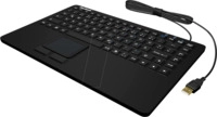 KEYSONIC 28076 - Tastatur, USB, IP68, mit Mauspad, schwarz, US