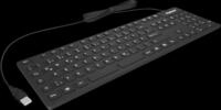 KEYSONIC 28035 - Tastatur, USB, Silikon, IP68, schwarz