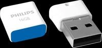 PHI FM16FD85B - USB-Stick, USB 2.0, 16 GB, Pico Edition Ocean Blue