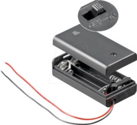 HALTER 2XAA - Batteriehalter f&uuml;r 2 Mignon (AA), geschlossen