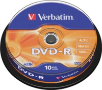 VERBATIM 43523 - Verbatim DVD-R 4,7GB, matt, 10er Pack Spindel