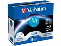 VERBATIM 43834 - BD-R XL, 100GB, bedruckbar, 5er-Pack (M-DISC)