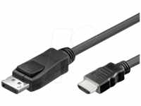 ICOC-DSP-H12-020 - Displayport 1.2 Kabel, DP-HDMI, 4K 30Hz, 2,0 m