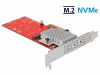 DELOCK 90305 - PCIe x8 Karte zu 2x NVMe M.2 Key M LP