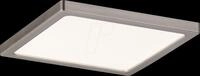 PLM 92953 - LED-Einbaupanel Areo, 8 W, 3000 K, eckig, nickel