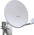 MEGASAT 0500238, MEGASAT 0500238 - Sat Spiegel, Stahl, 80 cm, grau