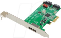 DC-610E RAID BLI - PCIe 2.0 > 2x SATA III, 6Gb/s, 1x extern optional