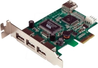ST PEXUSB4DP - PCIe Karte, 4 Port USB 2.0, Low Profile