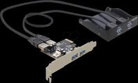 DELOCK 61893 - Delock Frontpanel 2xUSB3 + PCIe Card 4x USB3