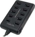 LOGILINK UA0125 - USB 2.0 HUB 10-port, inkl. 3,5A Netzt., schwarz