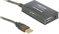 DELOCK 82748 - USB 2.0 Verl&auml;ngerungskabel 10m aktiv 4Port Hub