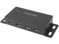 LOGILINK UA0141A - Logilink USB 2.0 Hub 4-Port mit Netzteil, Metall