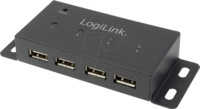 LOGILINK UA0141A - Logilink USB 2.0 Hub 4-Port mit Netzteil, Metall