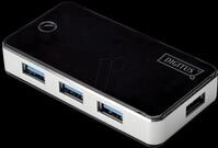 DIGITUS DA-70231 - DIGITUS USB 3.0, 4-Port, schwarz/alu, inkl. NT