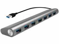 LOGILINK UA0308 - USB 3.0 7-Port Hub, Aluminium, USB-A-Kabel