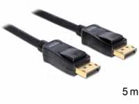 DELOCK 82425 - DisplayPort Kabel, DisplayPort 1.2 Stecker, 5 m, schwarz