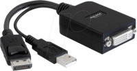 DELOCK 61855 - DisplayPort Adapter, DP Stecker auf DVI-I 24+5 Buchse