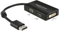 DELOCK 62656 - DisplayPort Adapter, DP Stecker auf VGA / HDMI / DVI