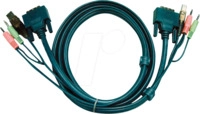 ATEN 2L-7D05UD - KVM Kabel DVI-D (Dual Link), USB, Audio, schwarz, 5,0 m