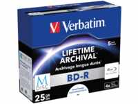 VERBATIM 43823 - BD-R MDISC, 25GB, 4x, bedruckbar, 5er Jewel Case